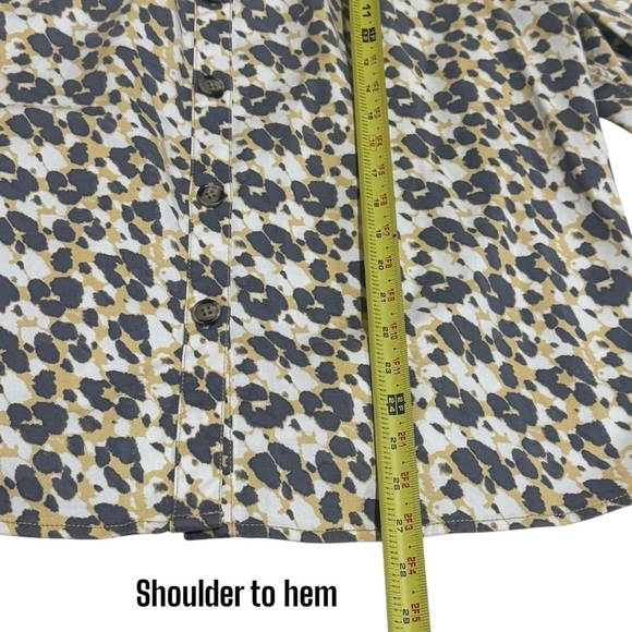 CAbi Providence Shirt Jacket in Yellow and Grey Leopard Print Women’s Size XL - Picture 12 of 12